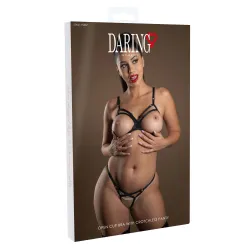 DARING Intimates Ensemble Soutien-Gorge String Open Cup Noir